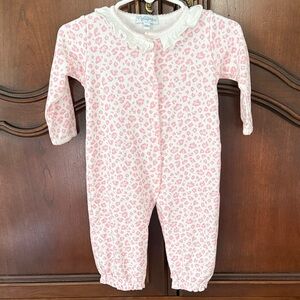 NELLAPIMA Pink Ruffle Collar One Piece 3-6M VGUC